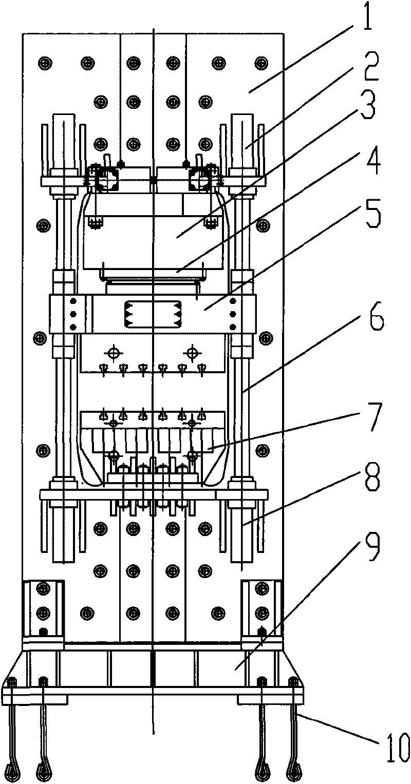 Dual-cylinder dual-frame plate-and-frame hydraulic press with large table surface