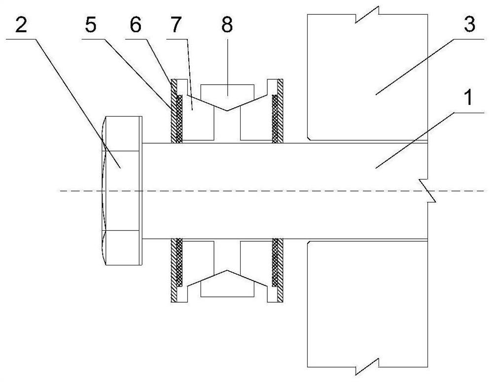 Self-resetting energy dissipation device for shield tunnel shock absorption