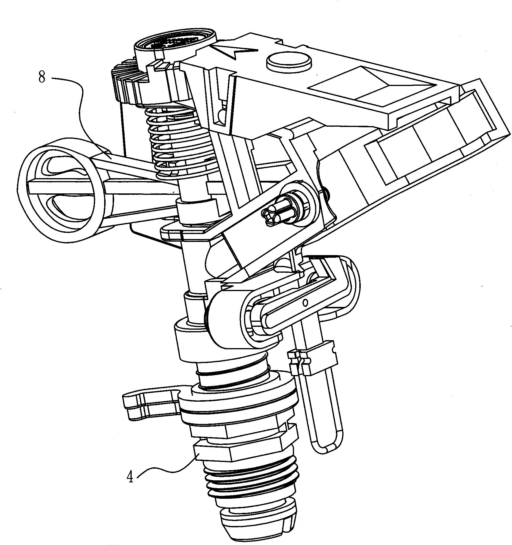 Improved metal sprinkler gun