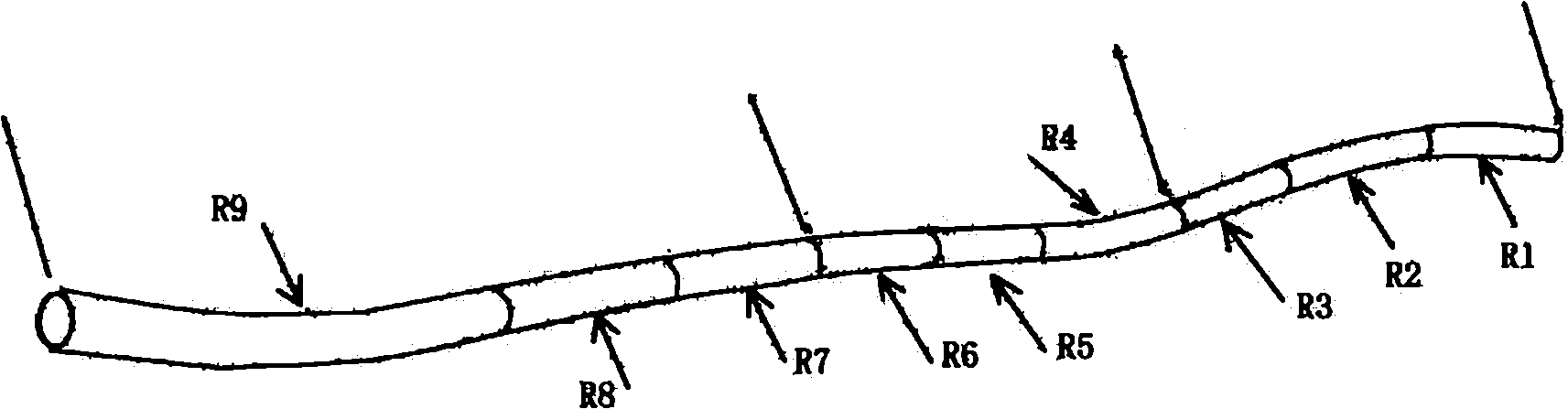 Multi-curvature radius twisted steel pipe and making method thereof