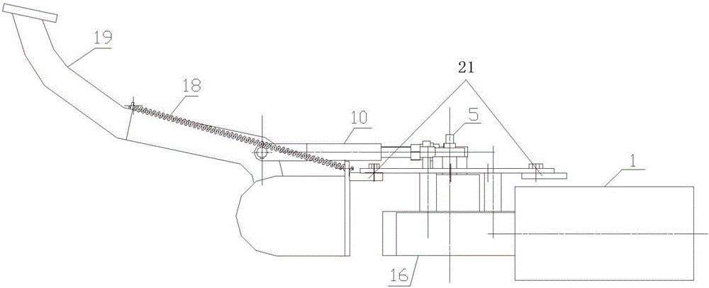 AMT clutch actuating mechanism for diesel fork lift truck