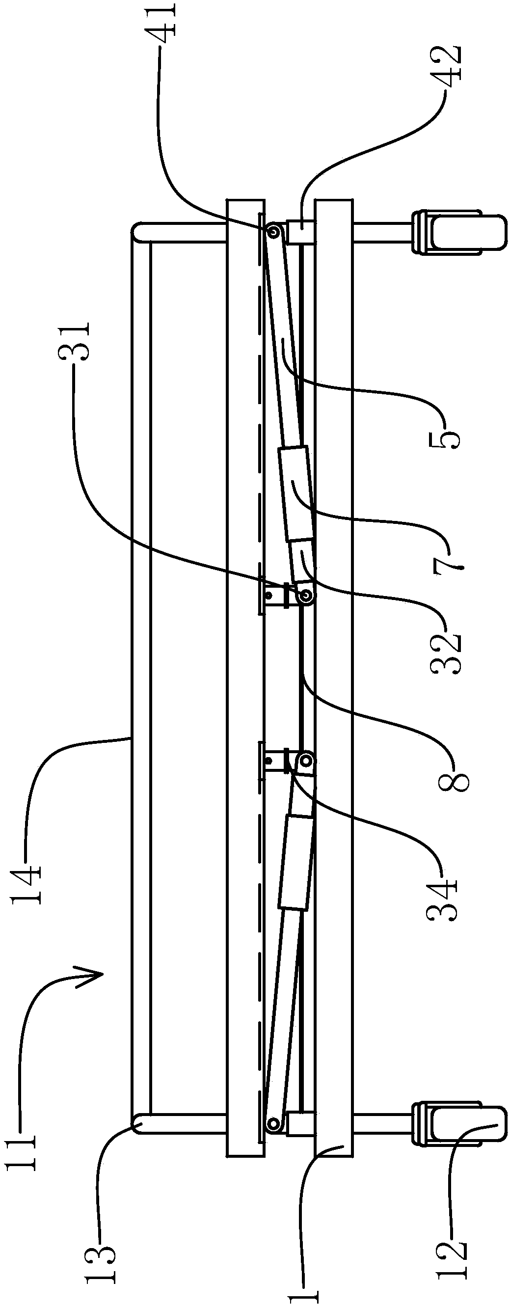 Adjustable work position operation vehicle structure and folding and unfolding method