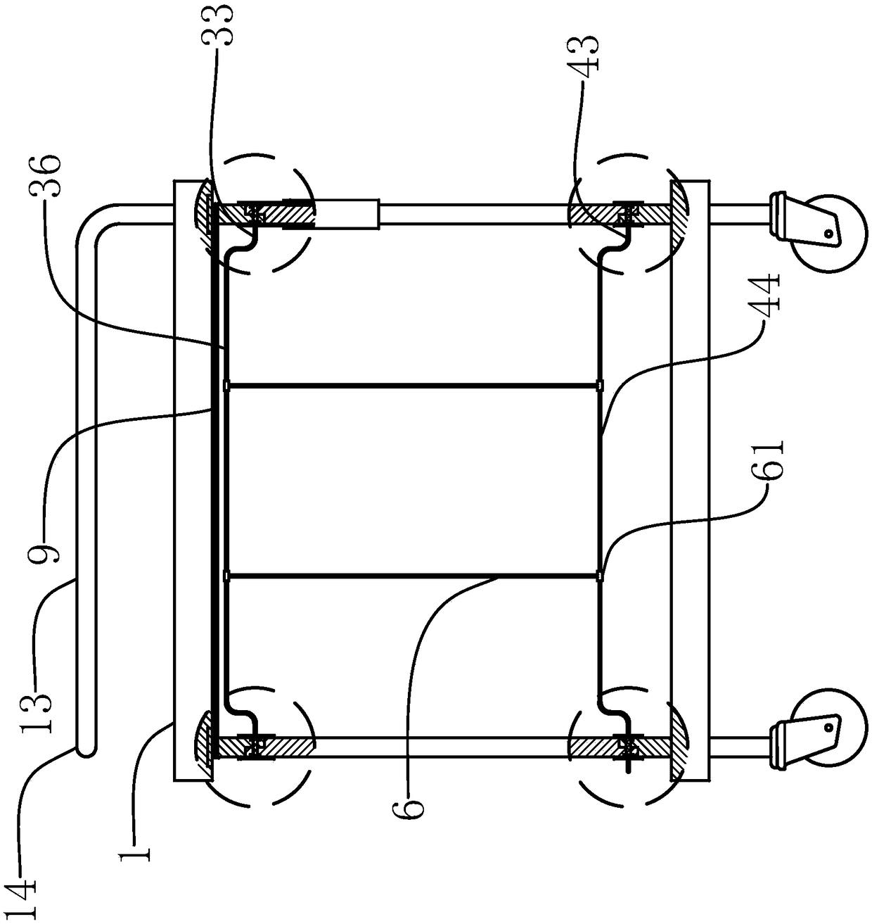 Adjustable work position operation vehicle structure and folding and unfolding method