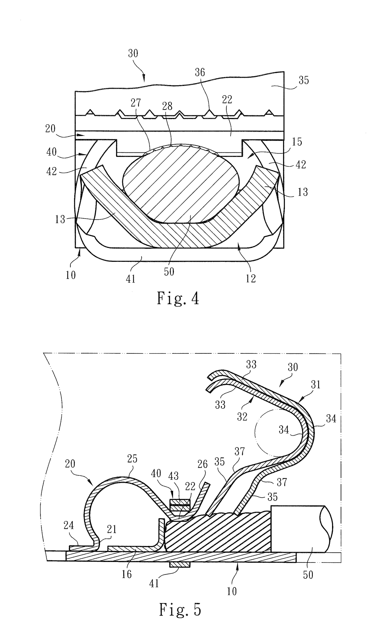 Conductive component structure for wire connection terminal