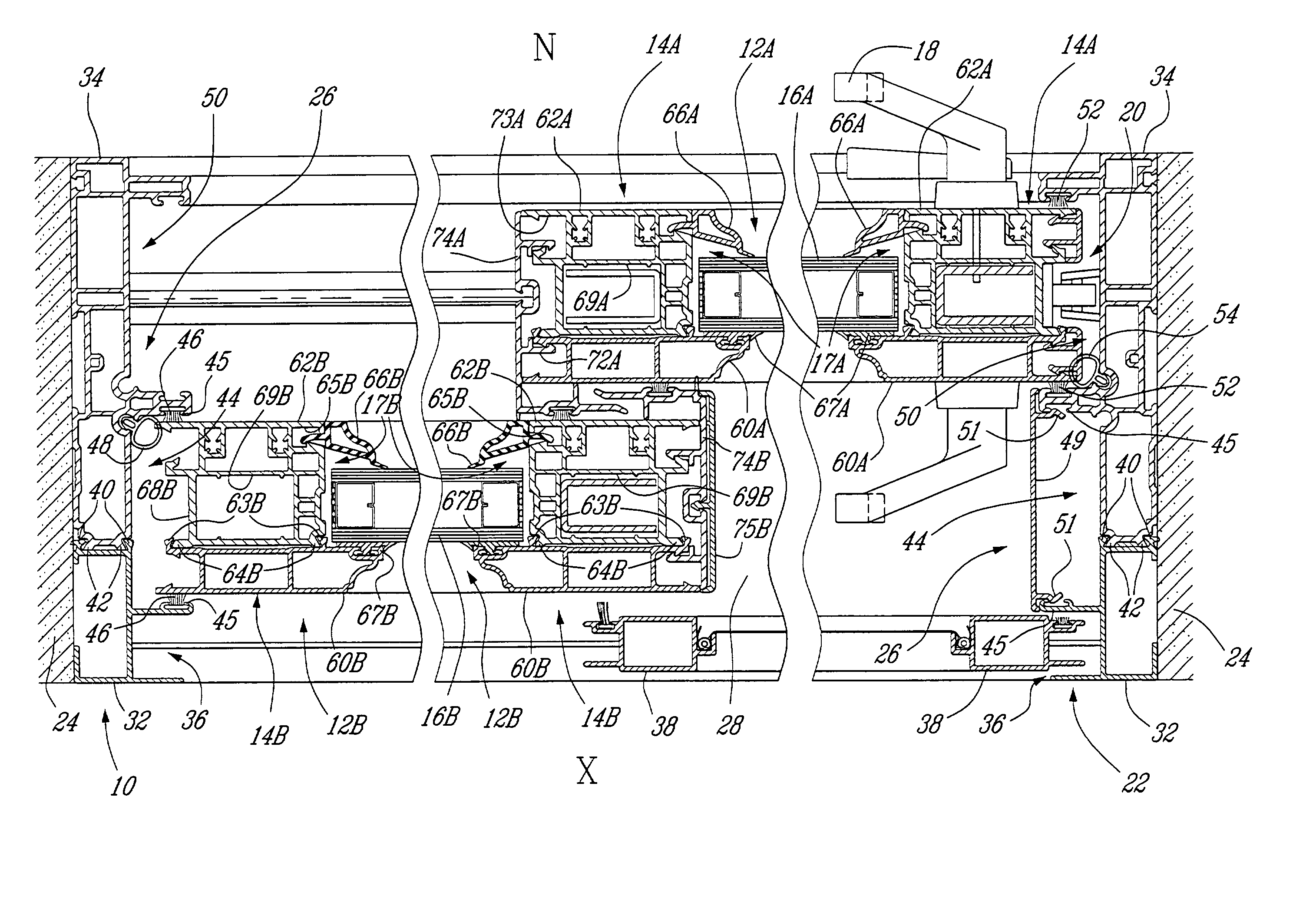 Sliding door assembly