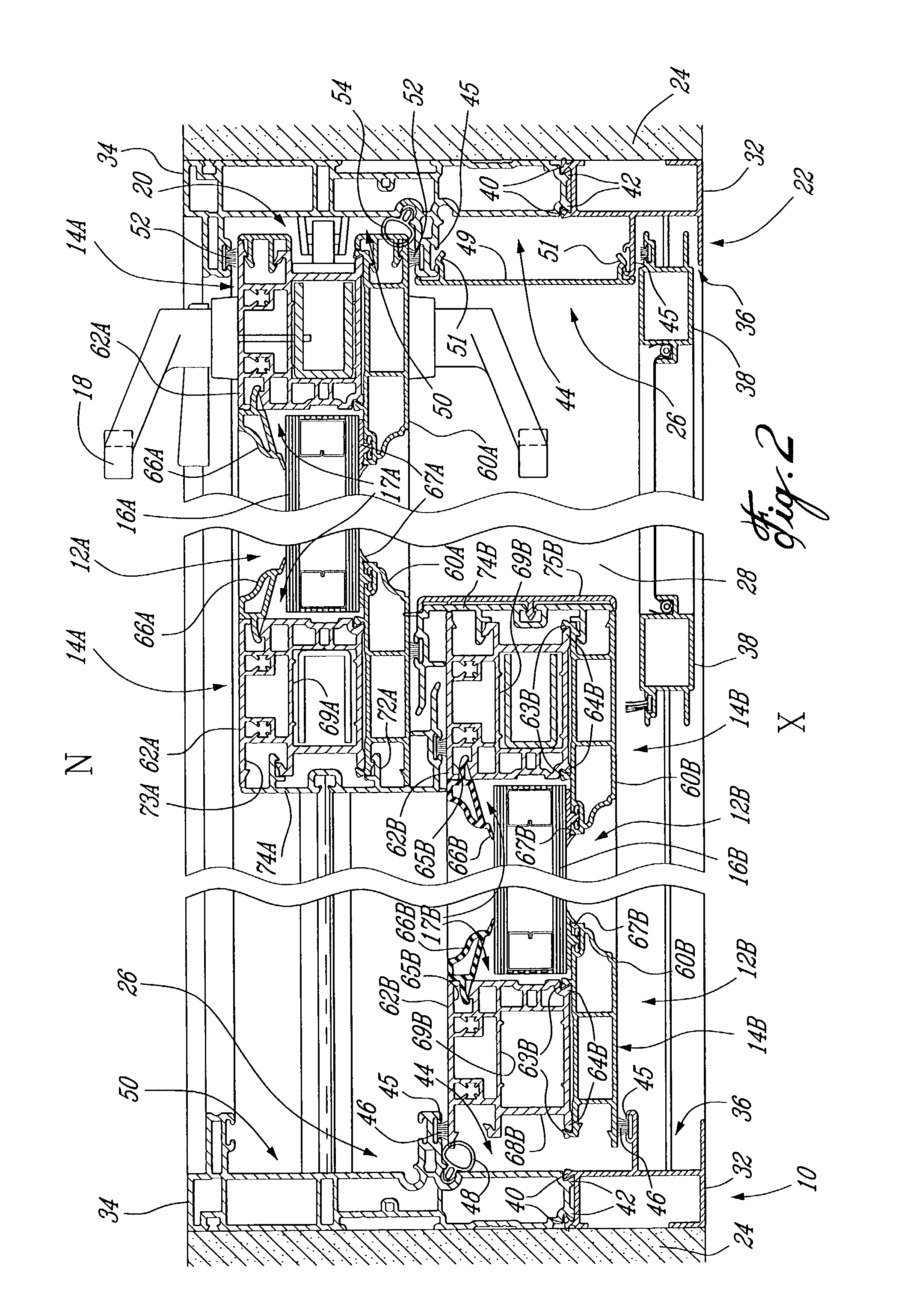 Sliding door assembly