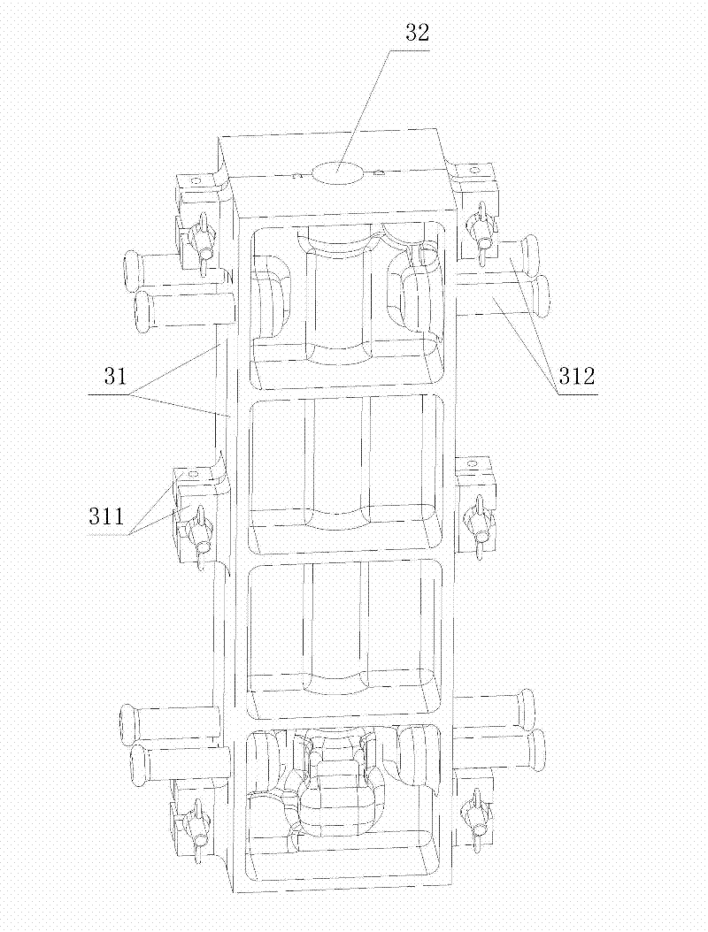 Sand shooting device for making slender sand cores by hand