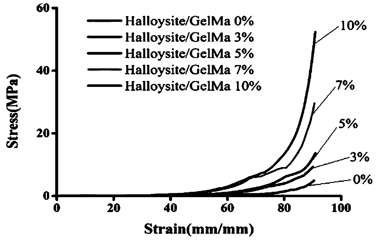 Halloysite composite hydrogel for promoting bone defect repairing, and preparation method and application thereof