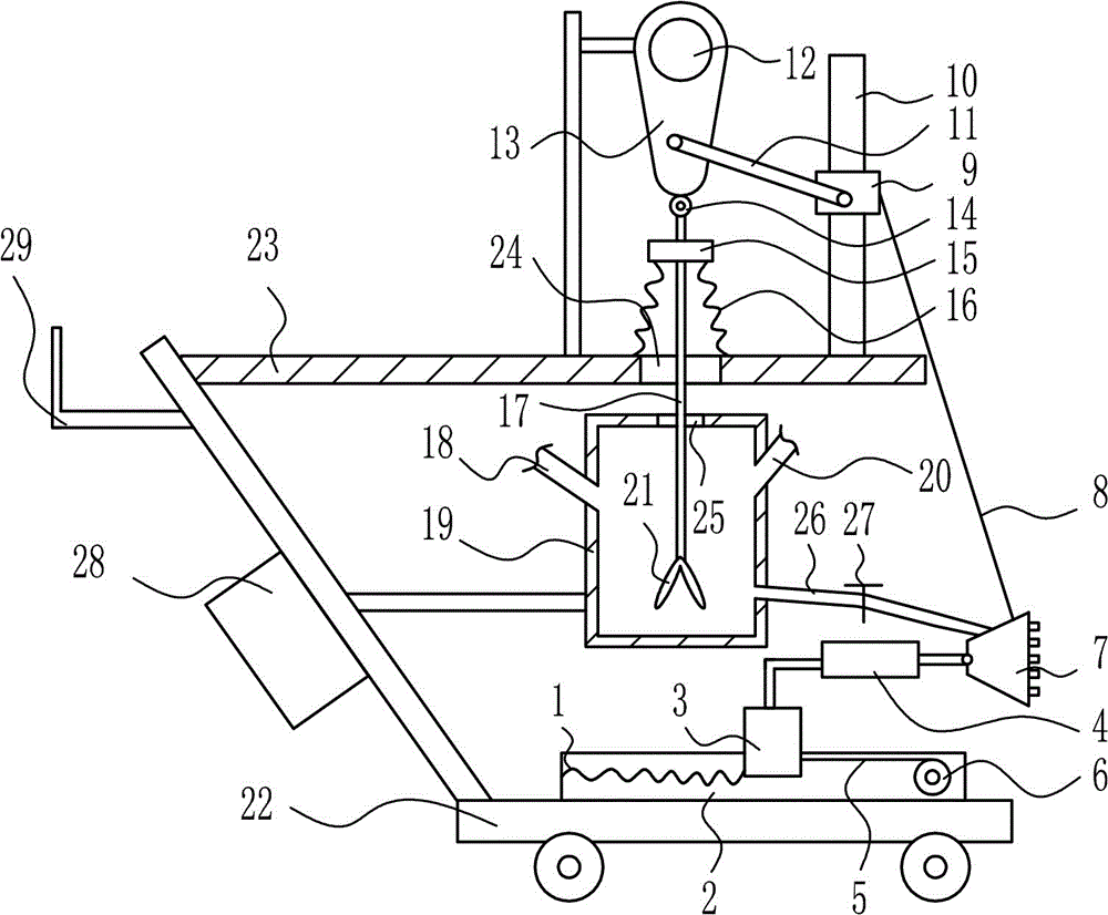 Rapid fertilization device for road