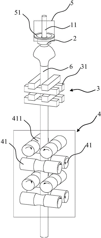 Glass tube molding mold, device and method