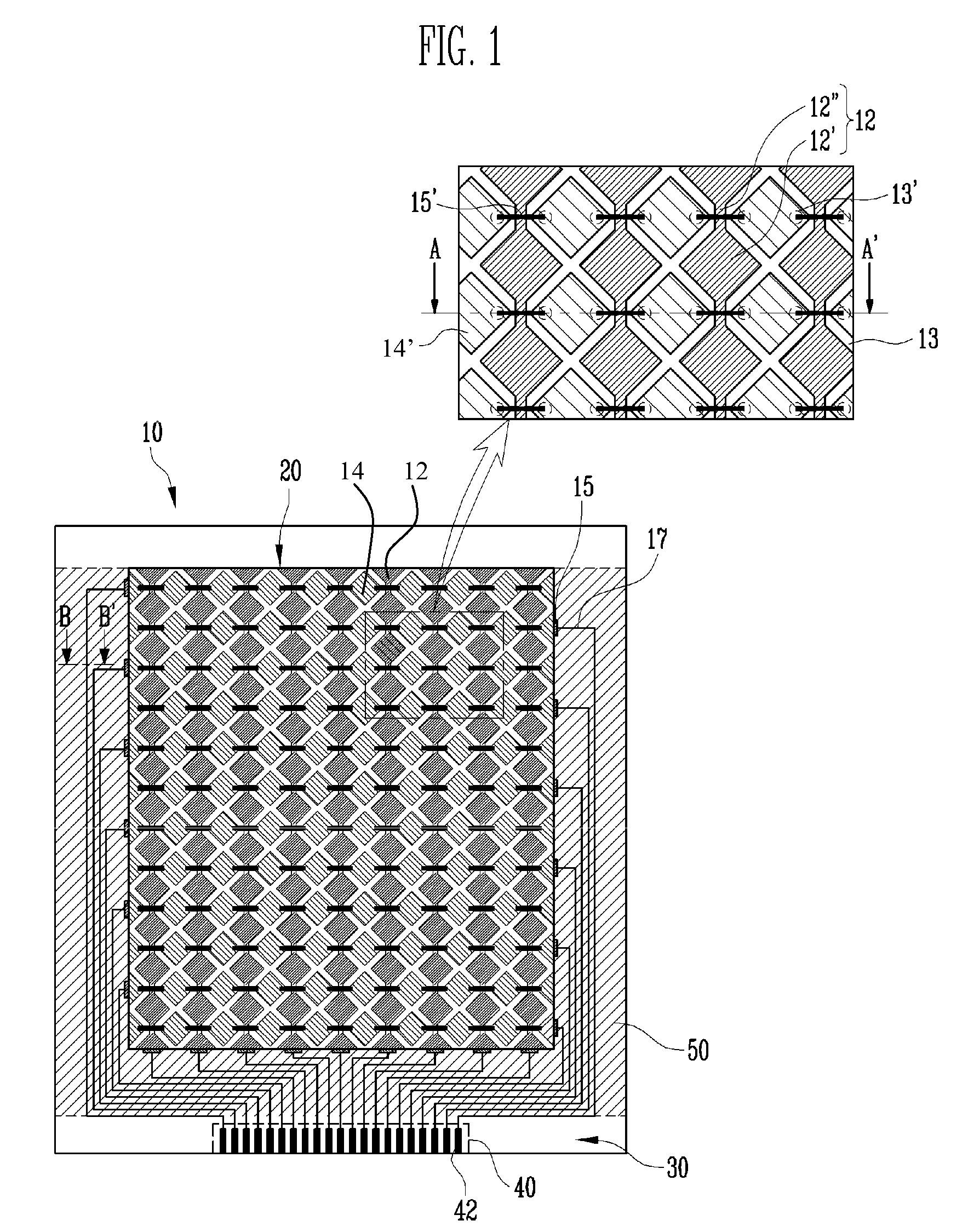 Flat panel display integrated with touch screen panel