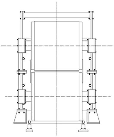 Roller support and hot platen combined segmented continuous flat hot press