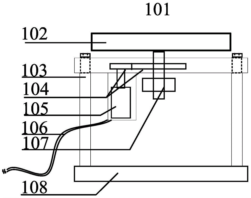 Precise servo mechanism resonance frequency testing system and testing method