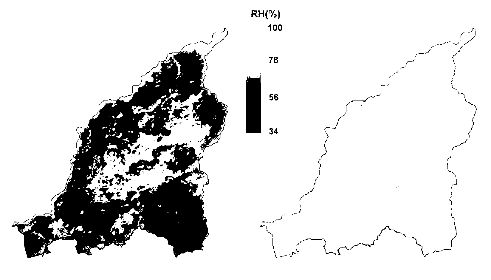 Wetland landscape surface layer cold and wet climatic element GIS space simulation method based on remote sensing data