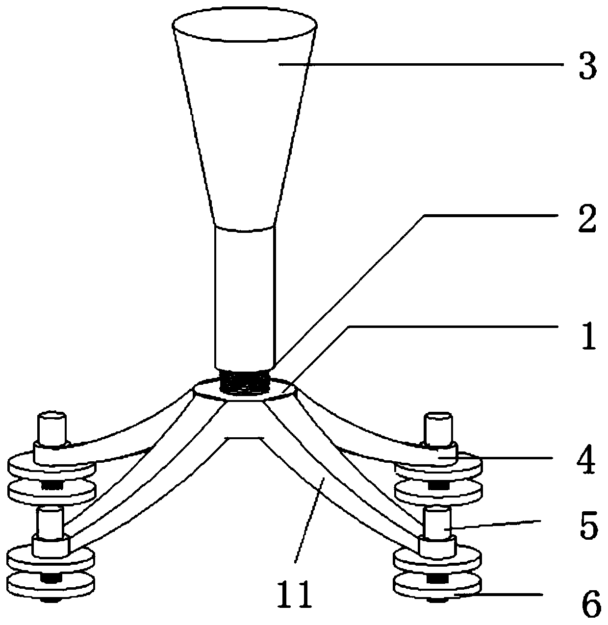 Point claw type connecting piece for composite thermal insulation wall body, and construction and installation method of point claw type connecting piece