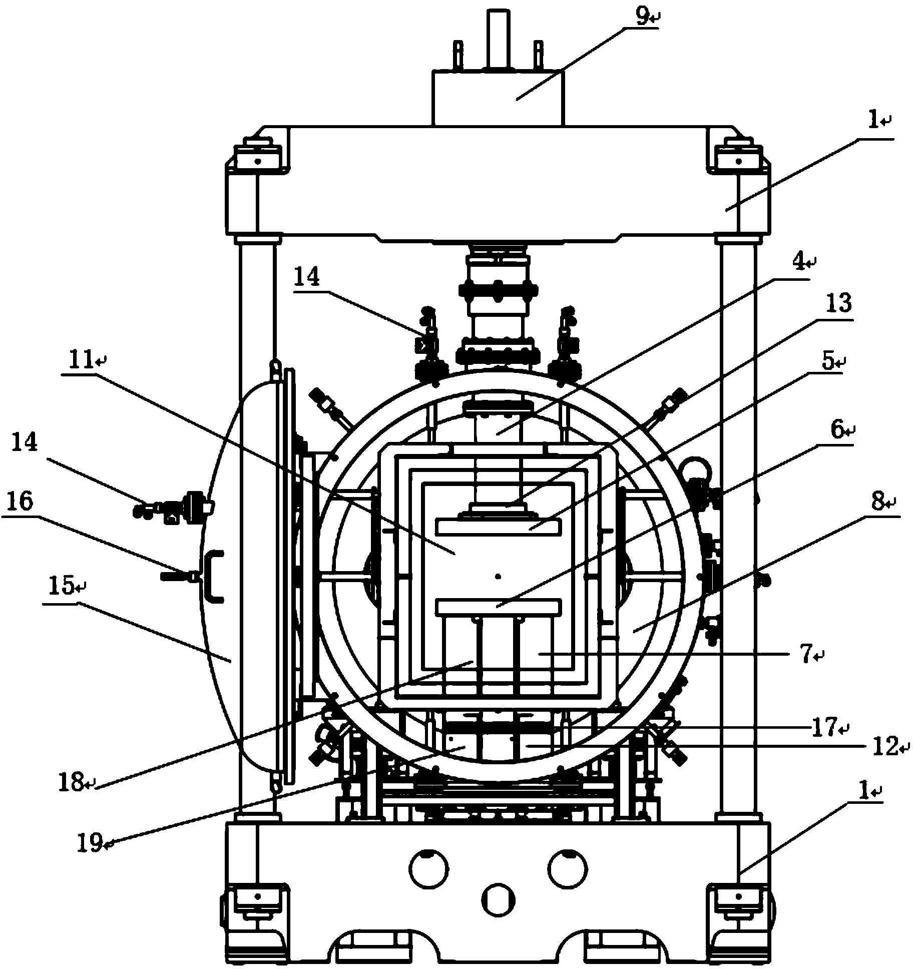 Large vacuum hot-pressing furnace