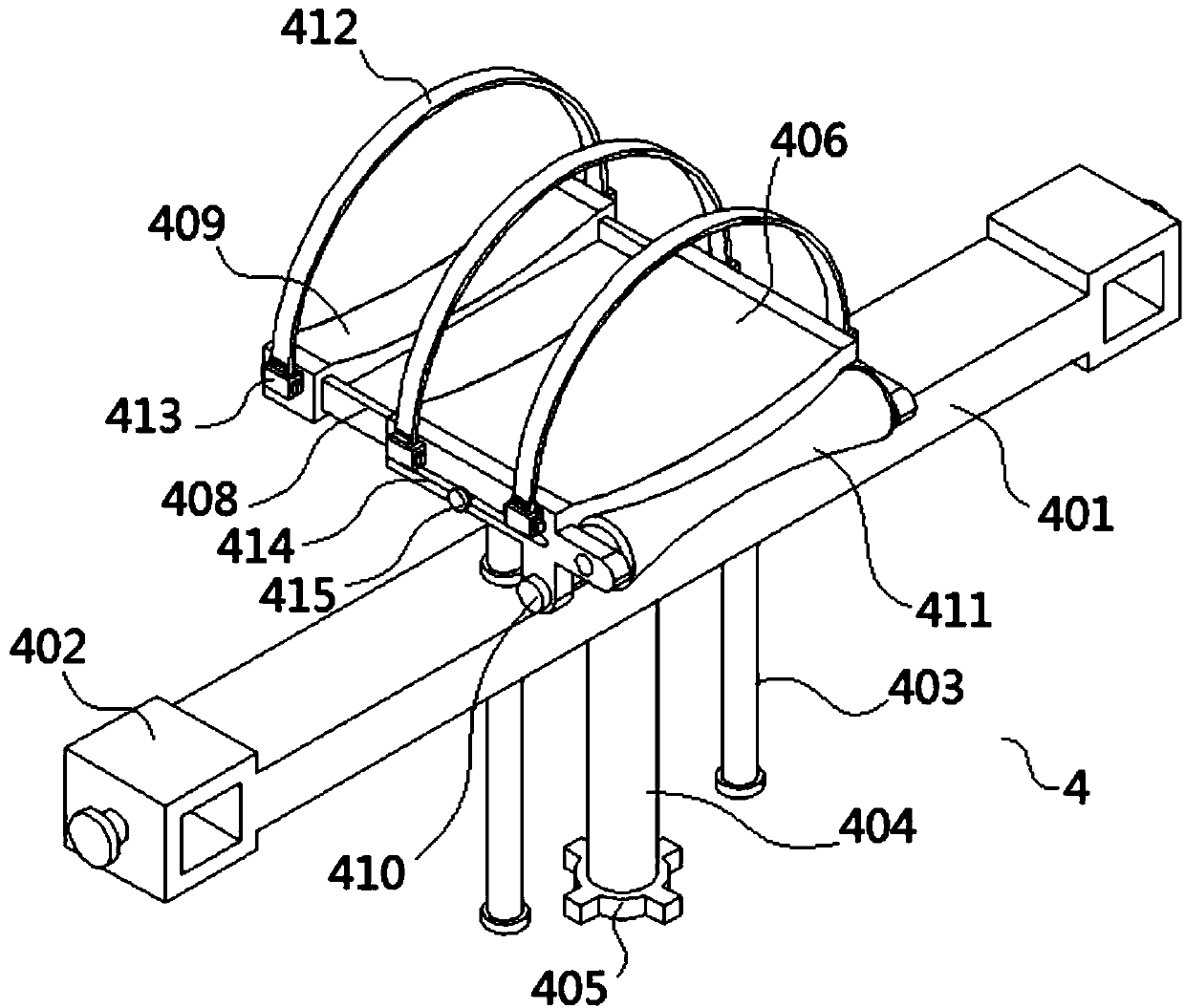 Fixing device for veterinary treatment injection