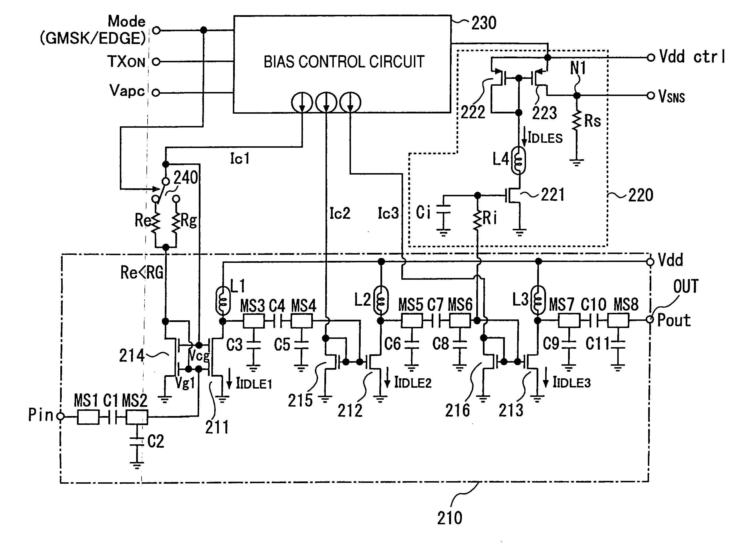 High-frequency power amplifier circuit and electronic part for communication