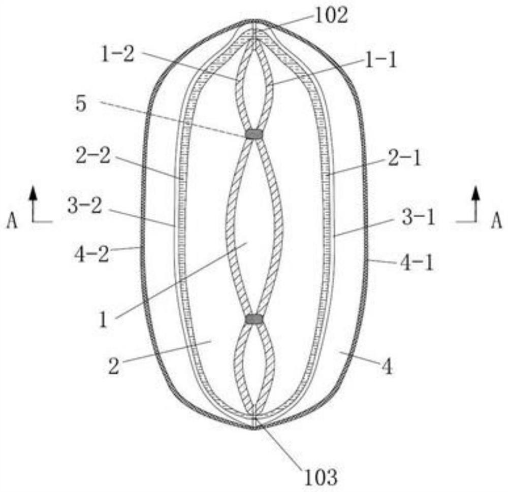 Multi-layer protective inflatable packaging bag with self-adhesive film