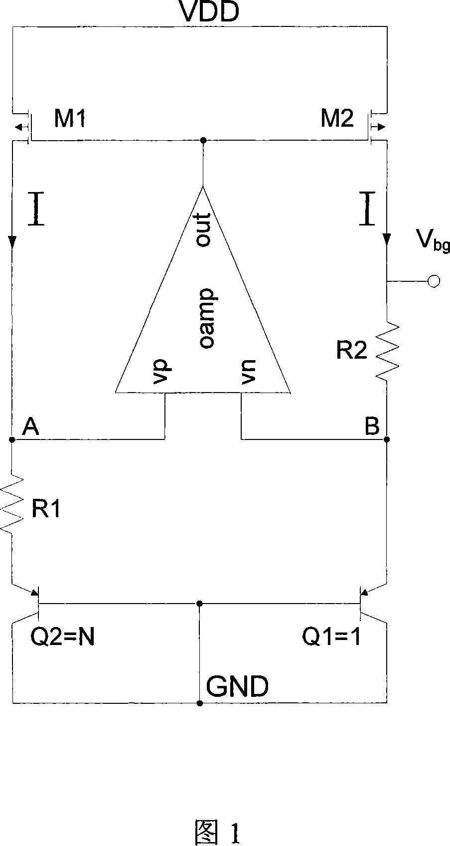 Piecewise linearly compensated CMOS bandgap voltage reference