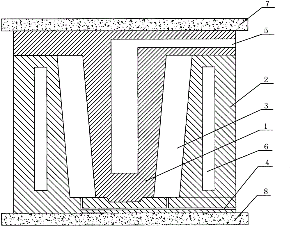 Ceramic rotary target slip casting die and manufacturing method thereof