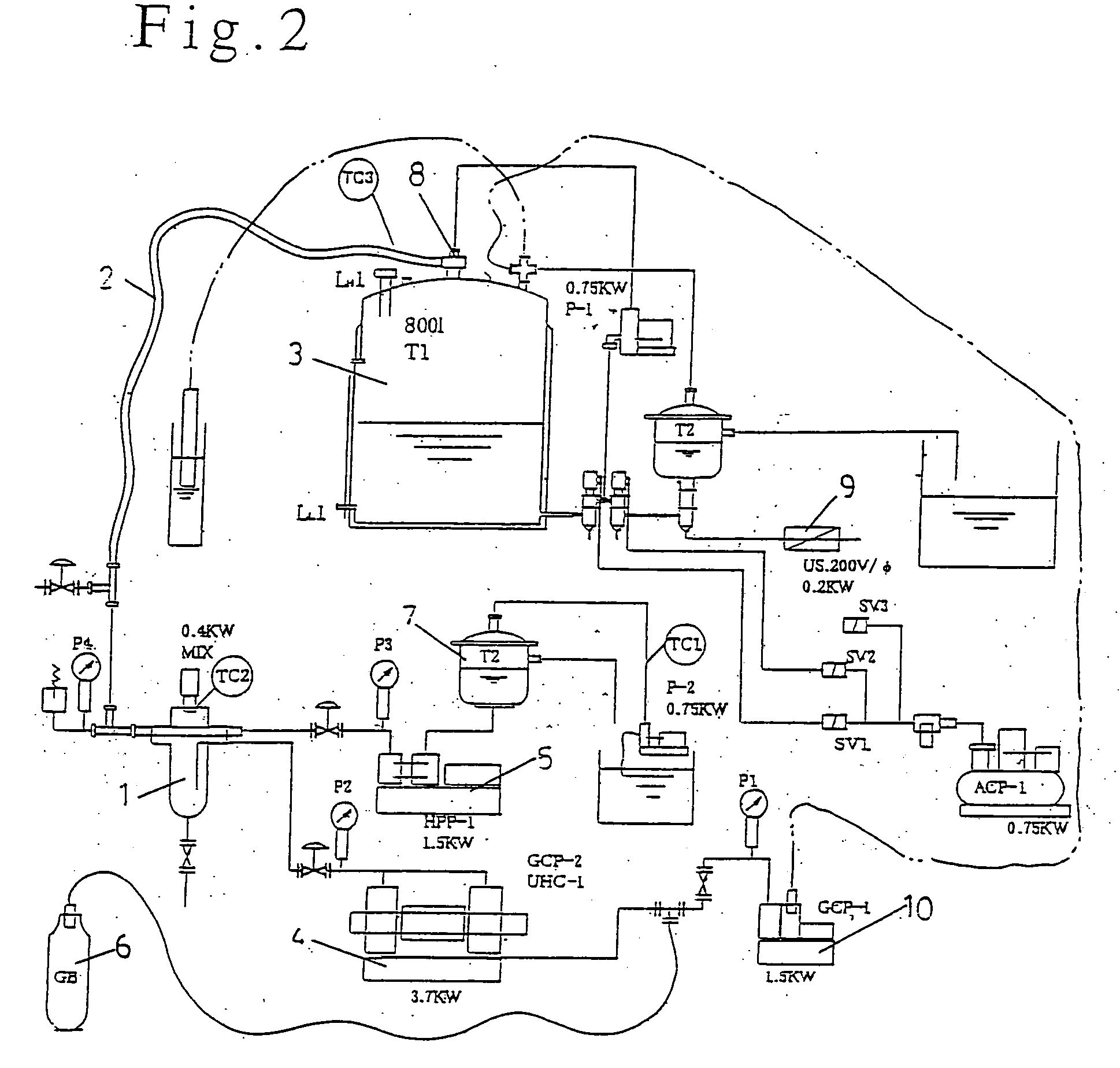 Apparatus for liquid food sterilization or enzyme deactivation with supercritical carbon dioxide, and method of liquid food sterilization or enzyme deactivation, and liquid food obtained by the use of the apparatus and the method