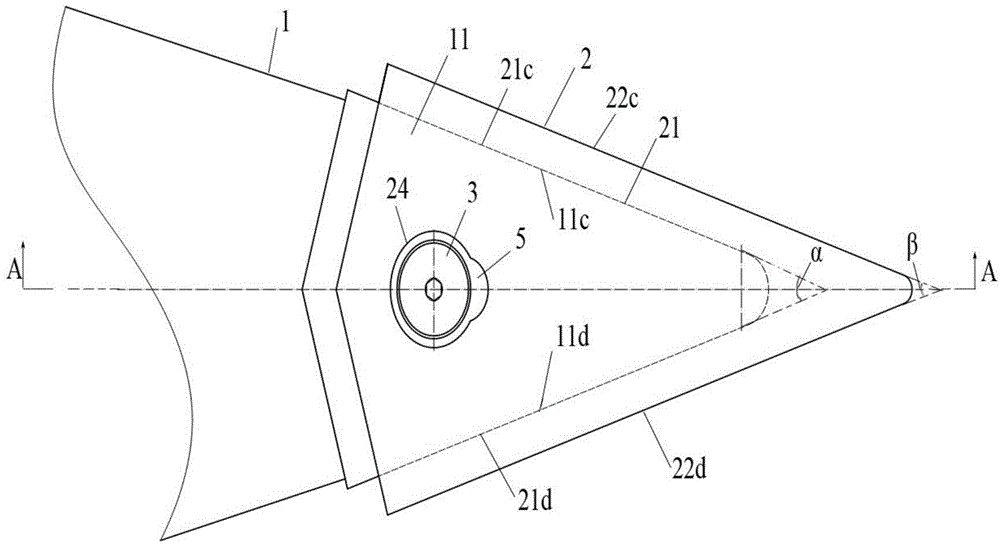 Bucket tooth used for high-frequency breaking hammer