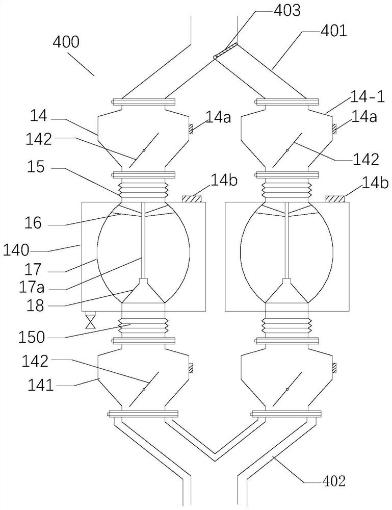 Combined drying unit for continuous vacuum frying and frying drying method