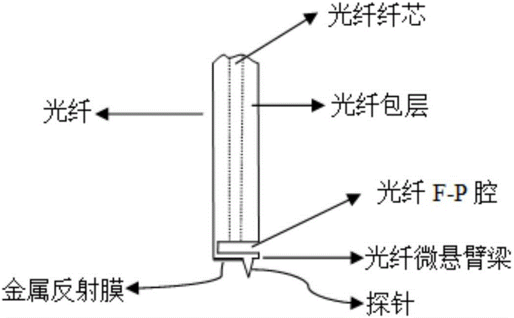 Fiber-based atomic force microscope probe and atomic force microscope system