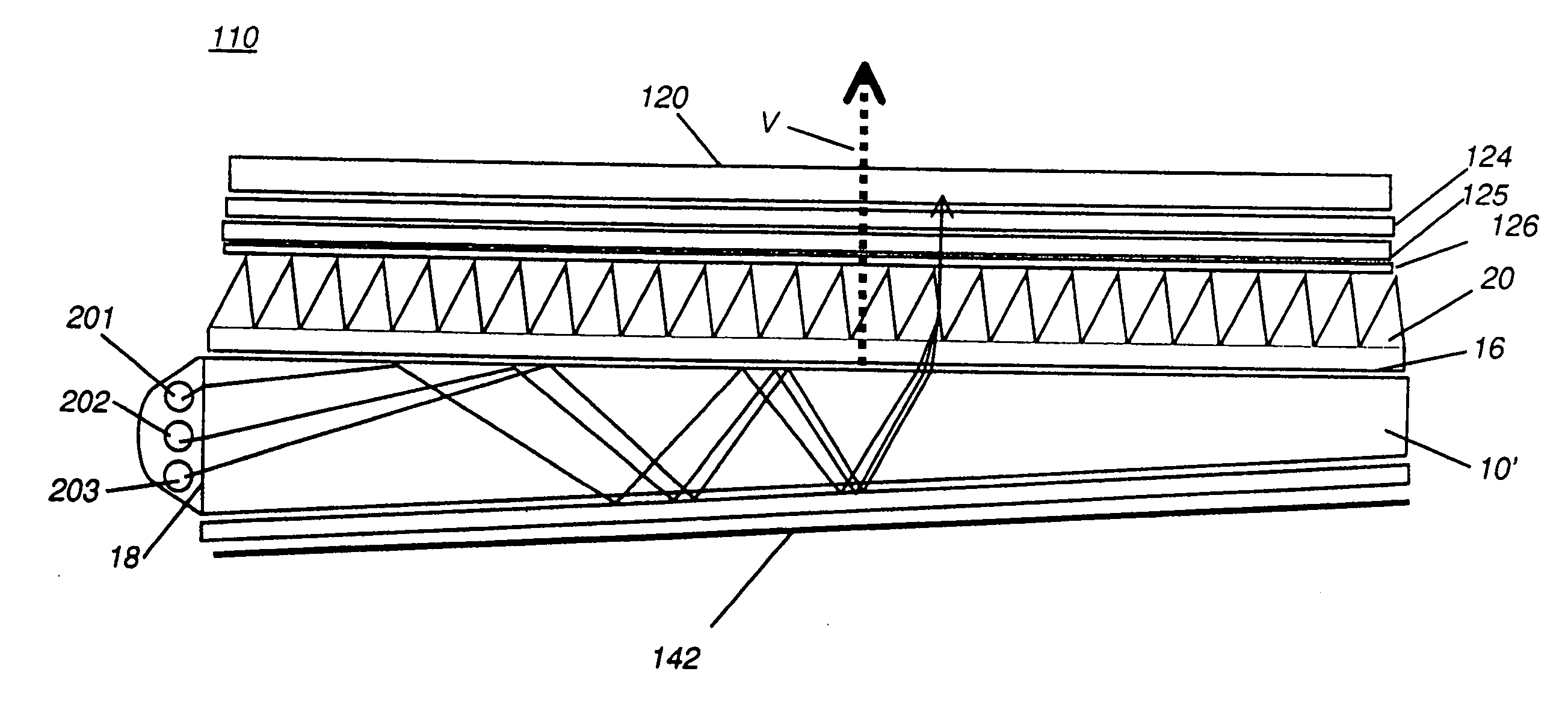 Polarizing turning film with reduced color separation