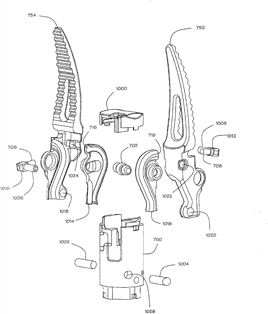 Direct pull surgical gripper