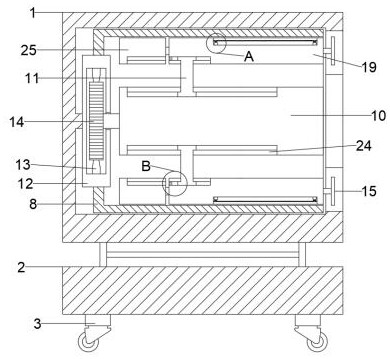 An adjustable storage box for knitted fabrics