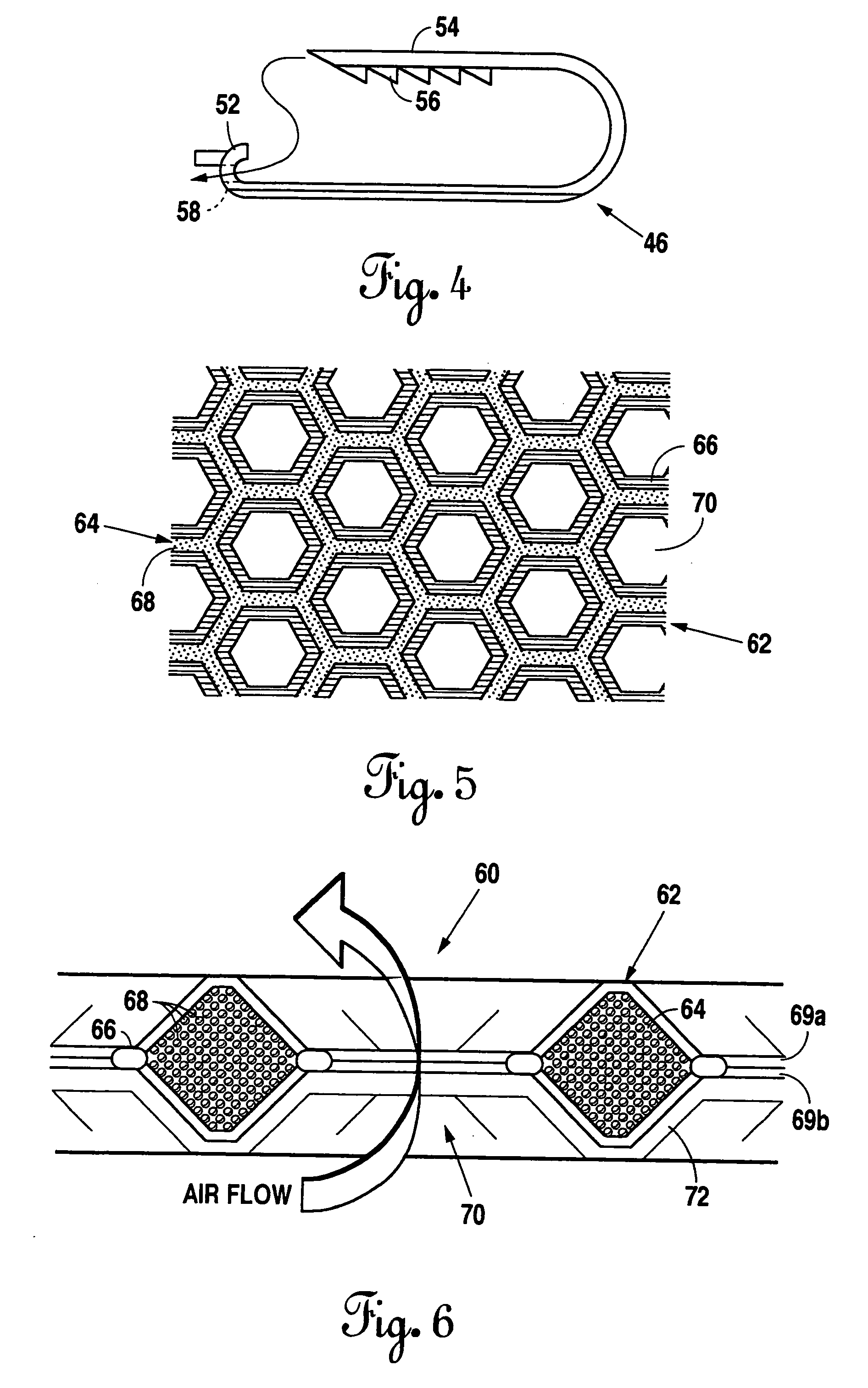 Open cell mesh cast material