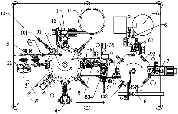 German-style hose hoop assembling machine