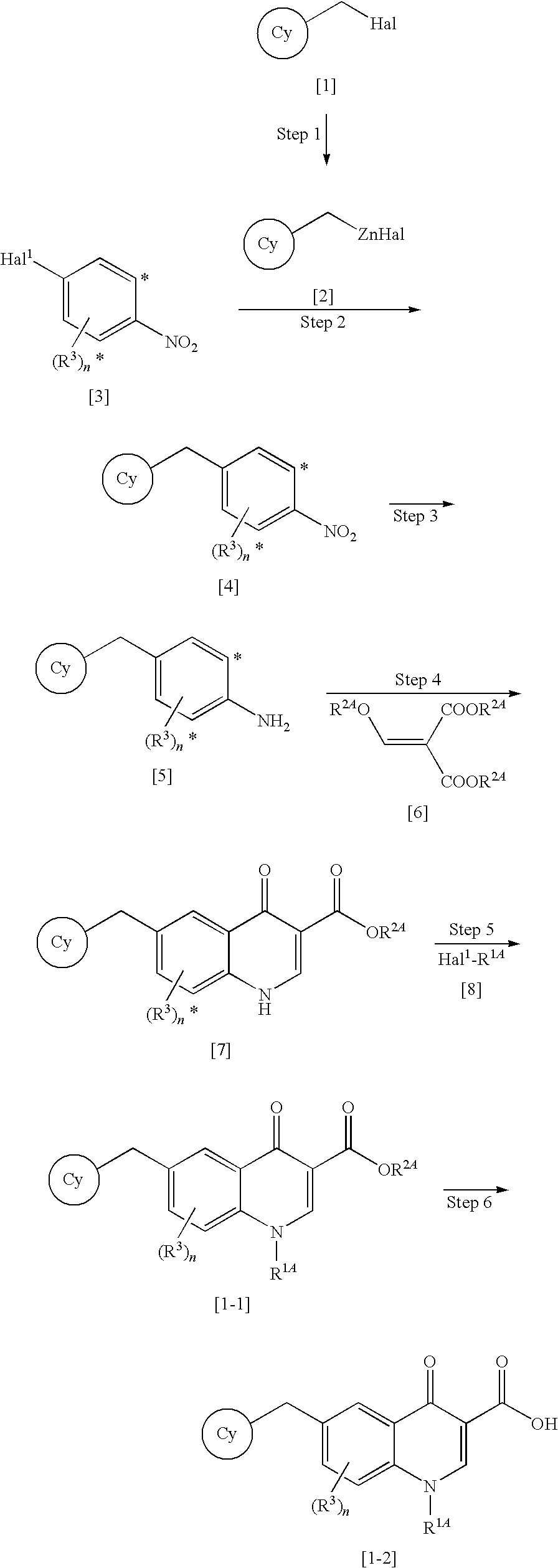 Process for production of 4-oxoquinoline compound