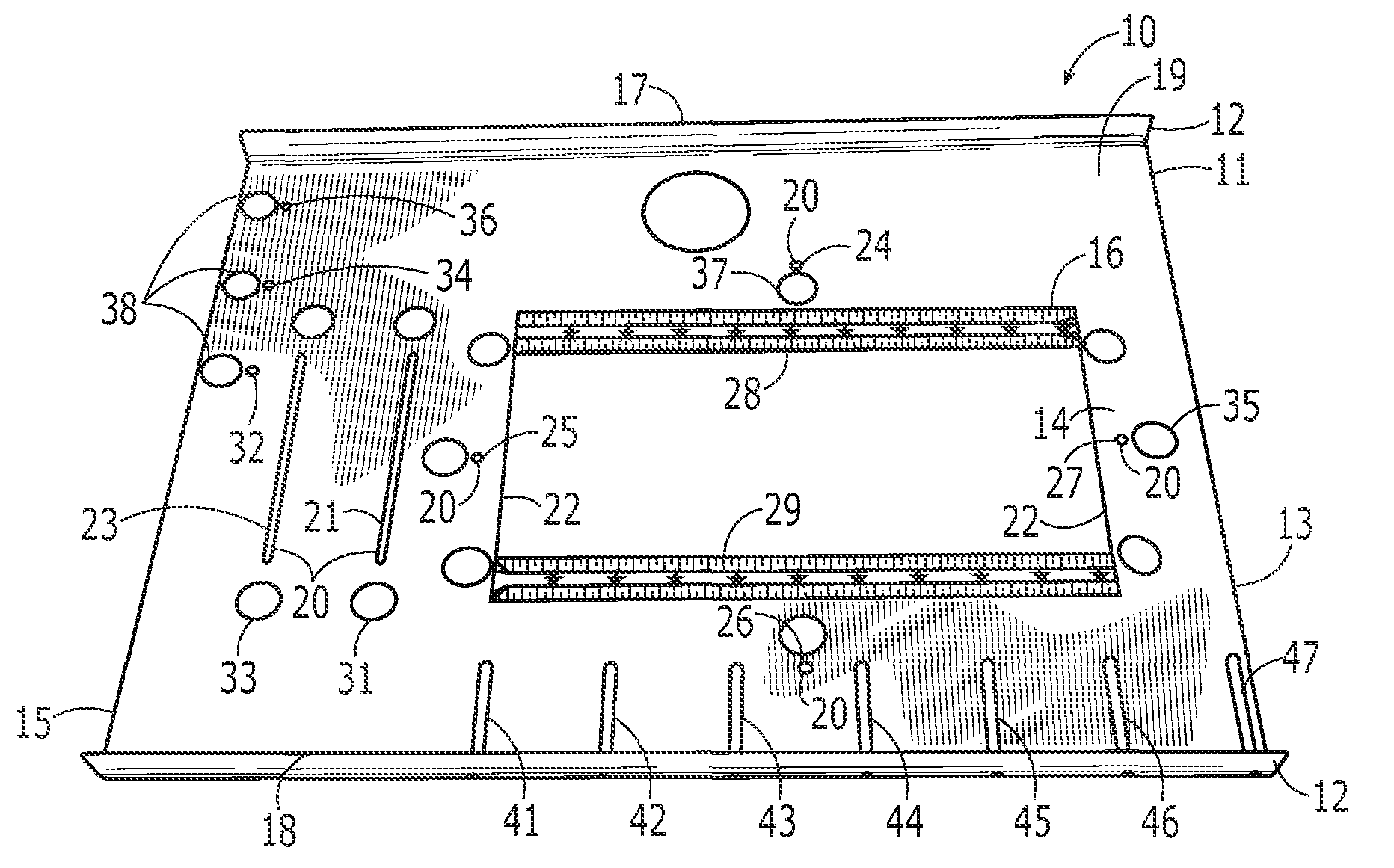 Template for positioning vents or boots for an HVAC system