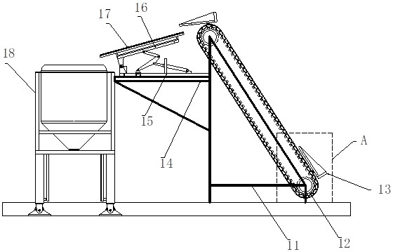 A kind of ash lifting device for cement preparation