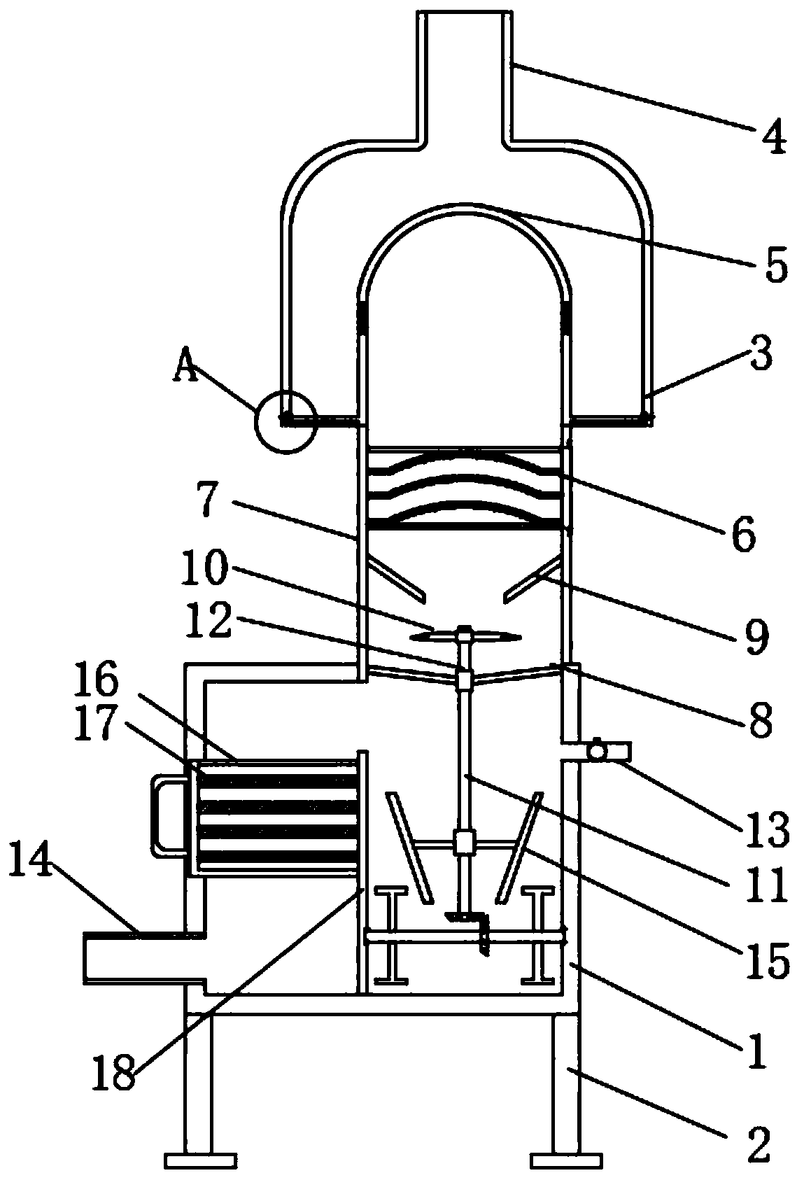 Environment-friendly anti-blocking sewage treatment device