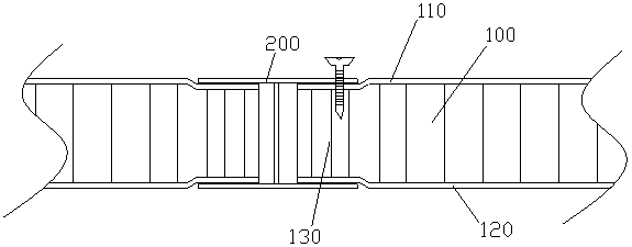 Honeycomb plate splicing structure, method and carriage