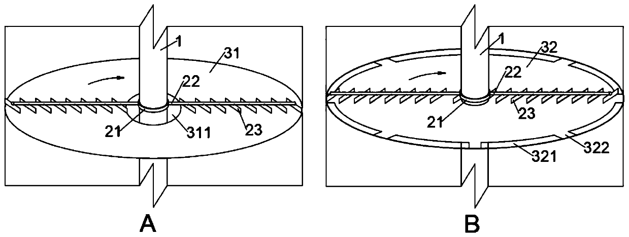 Sludge fermentation stirring device