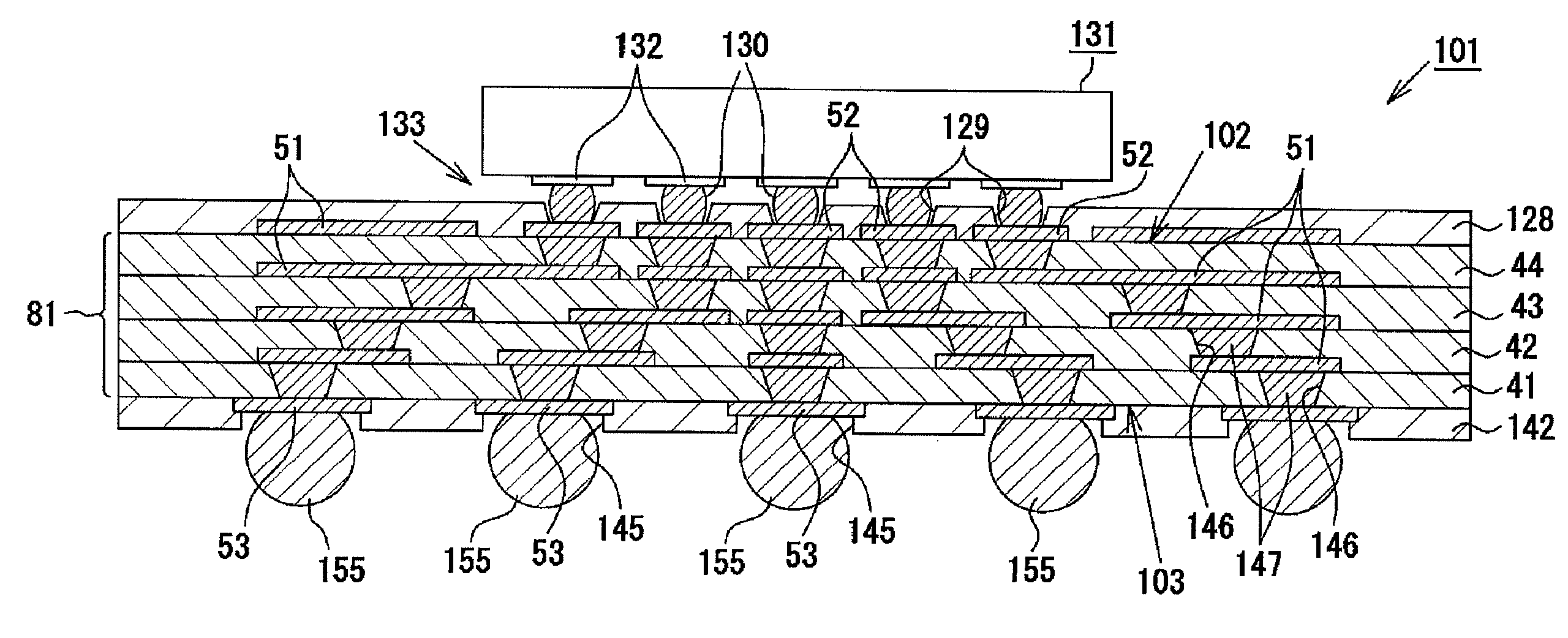 Intermediate multilayer wiring board product, and method for manufacturing multilayer wiring board