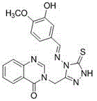 Synthetic method and application of quinazolinone compounds containing 1,2,4-triazolethione Schiff base