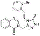 Synthetic method and application of quinazolinone compounds containing 1,2,4-triazolethione Schiff base