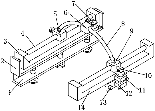 Examination auxiliary frame for medical ultrasonic department