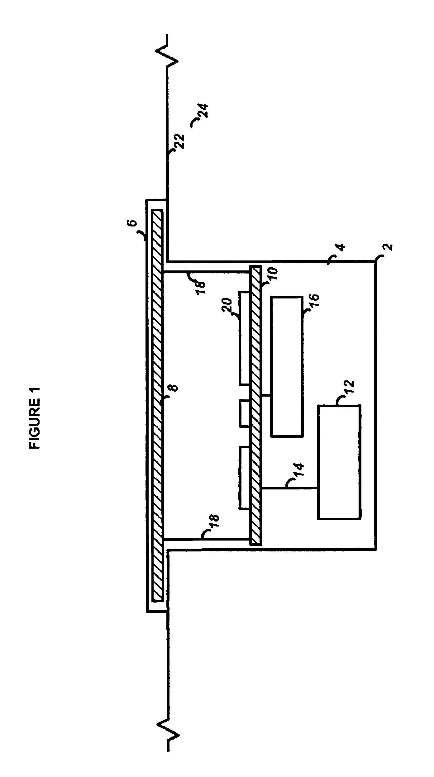 Concealed wireless sensor with external antenna