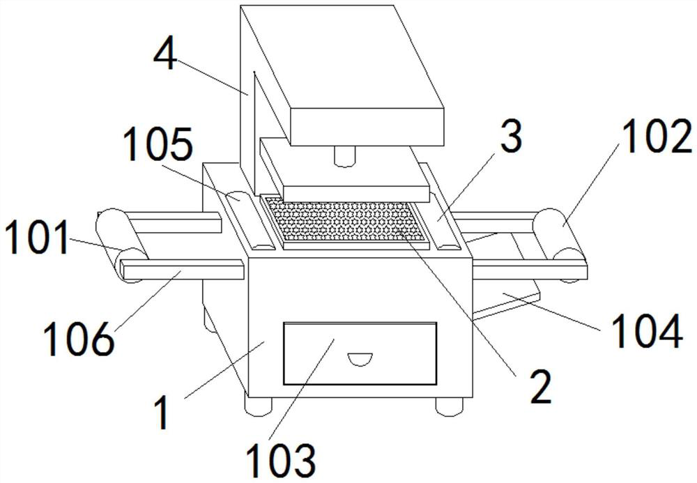 Full-automatic film cutting machine for battery pole piece processing