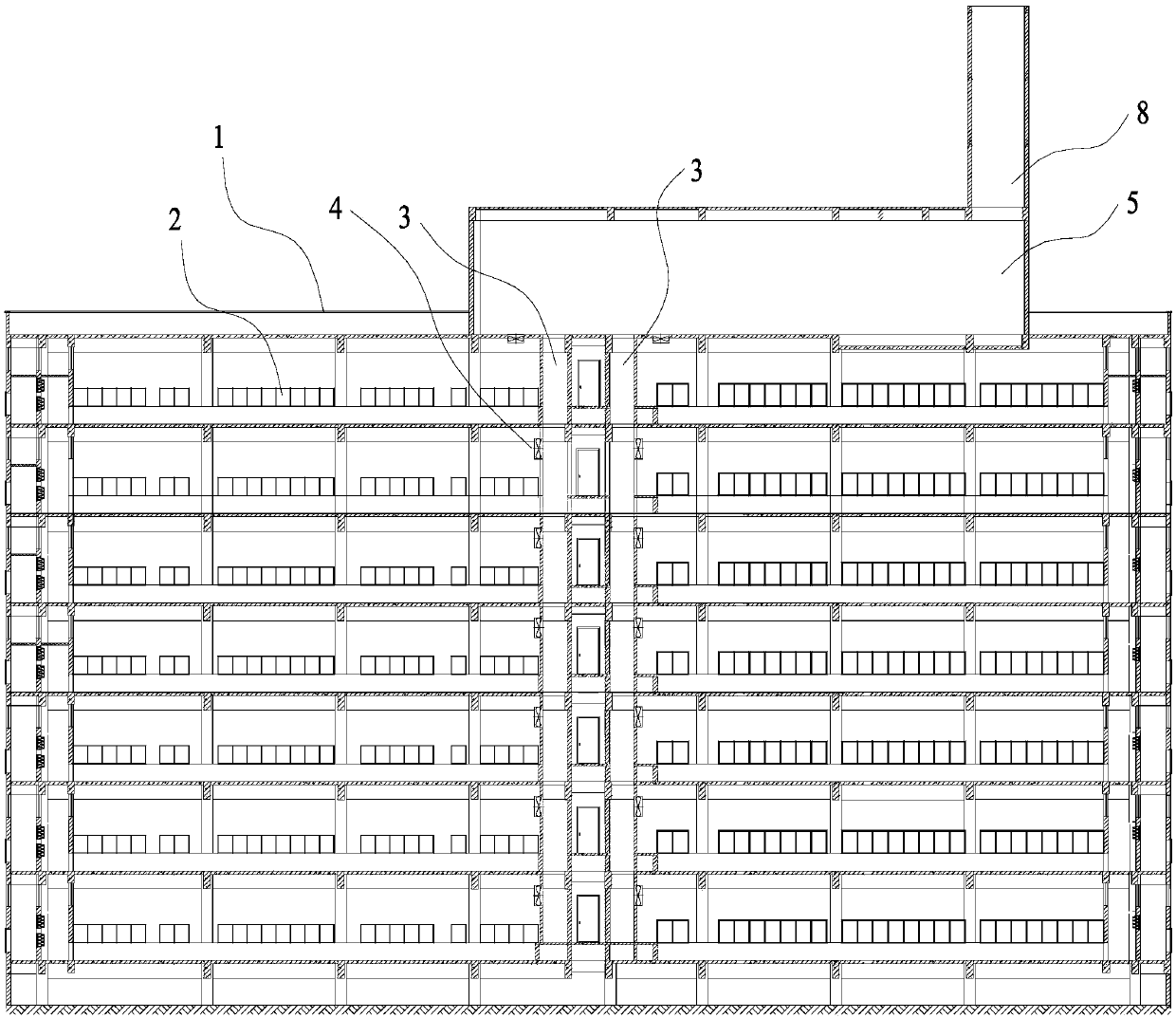 Deodorizing system for waste gas in pig farm