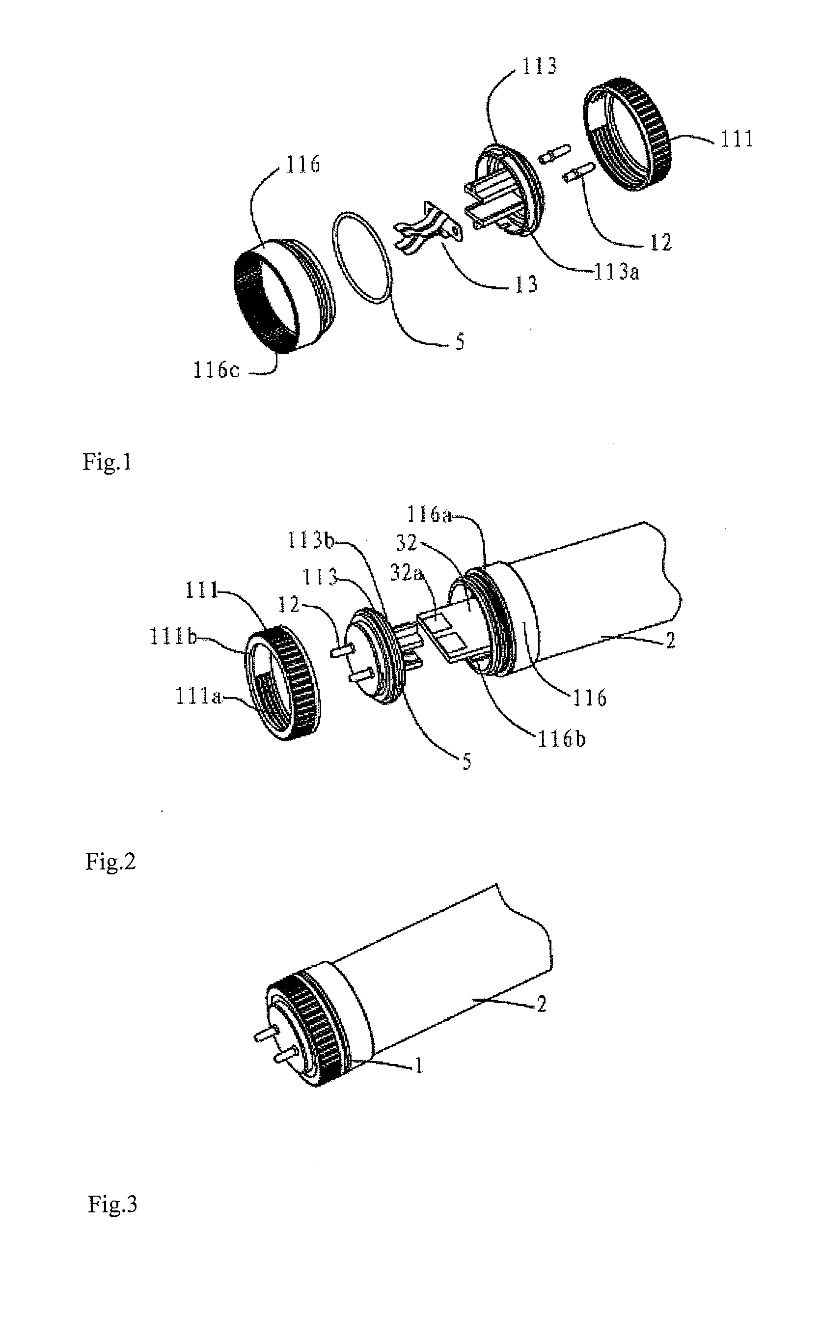 Detachable lamp holder of LED lamp