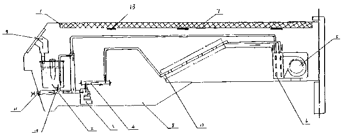 Fumigation type integral medicinal and heat therapeutic bed