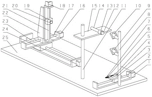 Measuring instrument for film residual stress of flexible transparent substrate